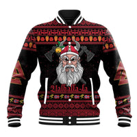 Norway Christmas Baseball Jacket Valhalla La La Viking Santa - Wonder Print Shop