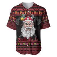 Norway Christmas Baseball Jersey Valhalla La La Viking Santa - Wonder Print Shop