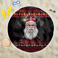 Norway Christmas Beach Blanket Valhalla La La Viking Santa - Wonder Print Shop