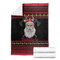 Norway Christmas Blanket Valhalla La La Viking Santa - Wonder Print Shop