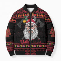 Norway Christmas Bomber Puffer Jacket Valhalla La La Viking Santa - Wonder Print Shop