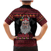 Norway Christmas Family Matching Mermaid Dress and Hawaiian Shirt Valhalla La La Viking Santa - Wonder Print Shop