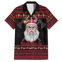 Norway Christmas Family Matching Off Shoulder Maxi Dress and Hawaiian Shirt Valhalla La La Viking Santa - Wonder Print Shop