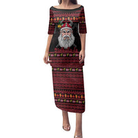 Norway Christmas Family Matching Puletasi and Hawaiian Shirt Valhalla La La Viking Santa - Wonder Print Shop