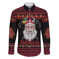 Norway Christmas Family Matching Short Sleeve Bodycon Dress and Hawaiian Shirt Valhalla La La Viking Santa - Wonder Print Shop