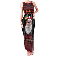 Norway Christmas Family Matching Tank Maxi Dress and Hawaiian Shirt Valhalla La La Viking Santa - Wonder Print Shop