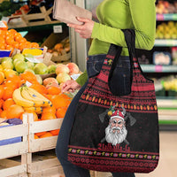 Norway Christmas Grocery Bag Valhalla La La Viking Santa - Wonder Print Shop