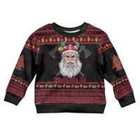 Norway Christmas Kid Ugly Christmas Sweater Valhalla La La Viking Santa - Wonder Print Shop