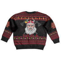 Norway Christmas Kid Ugly Christmas Sweater Valhalla La La Viking Santa - Wonder Print Shop
