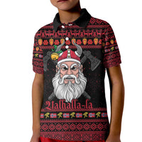 Norway Christmas Kid Polo Shirt Valhalla La La Viking Santa - Wonder Print Shop