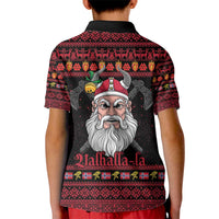 Norway Christmas Kid Polo Shirt Valhalla La La Viking Santa - Wonder Print Shop