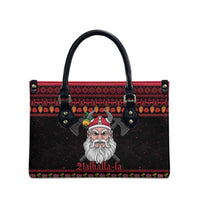 Norway Christmas Leather Bag Valhalla La La Viking Santa - Wonder Print Shop