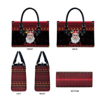 Norway Christmas Leather Bag Valhalla La La Viking Santa - Wonder Print Shop