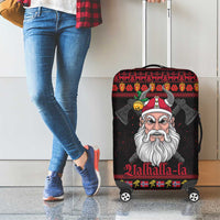 Norway Christmas Luggage Cover Valhalla La La Viking Santa - Wonder Print Shop