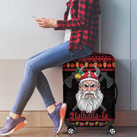 Norway Christmas Luggage Cover Valhalla La La Viking Santa - Wonder Print Shop