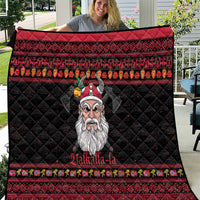 Norway Christmas Quilt Valhalla La La Viking Santa - Wonder Print Shop