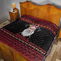 Norway Christmas Quilt Valhalla La La Viking Santa - Wonder Print Shop