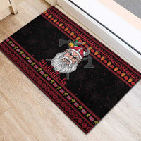 Norway Christmas Rubber Doormat Valhalla La La Viking Santa - Wonder Print Shop