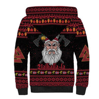 Norway Christmas Sherpa Hoodie Valhalla La La Viking Santa - Wonder Print Shop