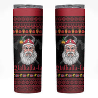 Norway Christmas Skinny Tumbler Valhalla La La Viking Santa - Wonder Print Shop
