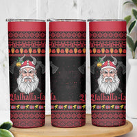 Norway Christmas Skinny Tumbler Valhalla La La Viking Santa - Wonder Print Shop
