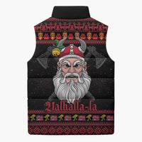 Norway Christmas Sleeveless Puffer Jacket Valhalla La La Viking Santa - Wonder Print Shop
