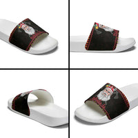 Norway Christmas Slide Sandals Valhalla La La Viking Santa - Wonder Print Shop