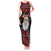 Norway Christmas Tank Maxi Dress Valhalla La La Viking Santa - Wonder Print Shop