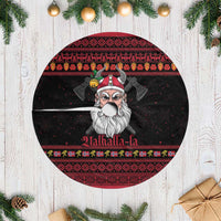 Norway Christmas Tree Skirt Valhalla La La Viking Santa - Wonder Print Shop
