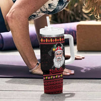 Norway Christmas Tumbler With Handle Valhalla La La Viking Santa - Wonder Print Shop