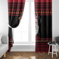 Norway Christmas Window Curtain Valhalla La La Viking Santa - Wonder Print Shop