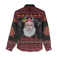 Norway Christmas Women Casual Shirt Valhalla La La Viking Santa - Wonder Print Shop
