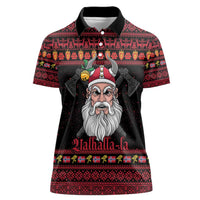 Norway Christmas Women Polo Shirt Valhalla La La Viking Santa - Wonder Print Shop