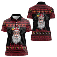 Norway Christmas Women Polo Shirt Valhalla La La Viking Santa - Wonder Print Shop