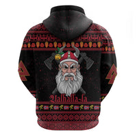 Norway Christmas Zip Hoodie Valhalla La La Viking Santa - Wonder Print Shop