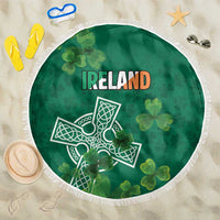 Ireland Cross Celtic Beach Blanket Irish Pride Shamrock - Wonder Print Shop