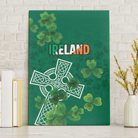 Ireland Cross Celtic Canvas Wall Art Irish Pride Shamrock - Wonder Print Shop