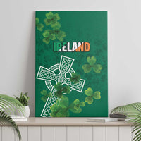 Ireland Cross Celtic Canvas Wall Art Irish Pride Shamrock - Wonder Print Shop
