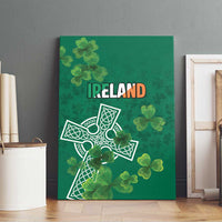 Ireland Cross Celtic Canvas Wall Art Irish Pride Shamrock - Wonder Print Shop