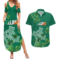 Ireland Cross Celtic Personalized Couples Matching Summer Maxi Dress and Hawaiian Shirt Irish Pride Shamrock - Wonder Print Shop