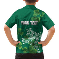 Ireland Cross Celtic Personalized Family Matching Off Shoulder Short Dress and Hawaiian Shirt Irish Pride Shamrock - Wonder Print Shop