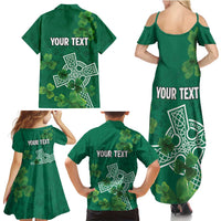 Ireland Cross Celtic Personalized Family Matching Summer Maxi Dress and Hawaiian Shirt Irish Pride Shamrock - Wonder Print Shop