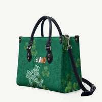 Ireland Cross Celtic Leather Bag Irish Pride Shamrock - Wonder Print Shop