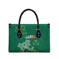 Ireland Cross Celtic Leather Bag Irish Pride Shamrock - Wonder Print Shop