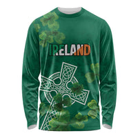 Ireland Cross Celtic Personalized Long Sleeve Shirt Irish Pride Shamrock - Wonder Print Shop