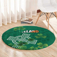 Ireland Cross Celtic Round Carpet Irish Pride Shamrock - Wonder Print Shop