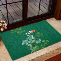 Ireland Cross Celtic Rubber Doormat Irish Pride Shamrock - Wonder Print Shop