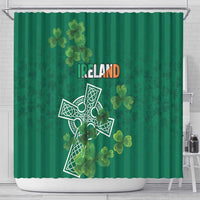 Ireland Cross Celtic Shower Curtain Irish Pride Shamrock - Wonder Print Shop