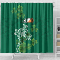 Ireland Cross Celtic Shower Curtain Irish Pride Shamrock - Wonder Print Shop