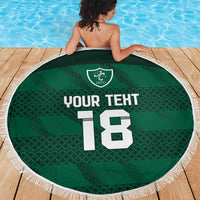 Custom Ireland Rugby Beach Blanket Celtic Heritage - Wonder Print Shop